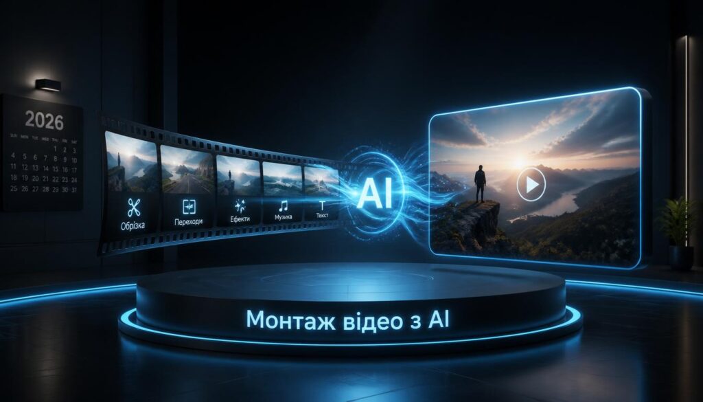 Як зробити монтаж відео за допомогою AI без досвіду: покроковий гід 2026